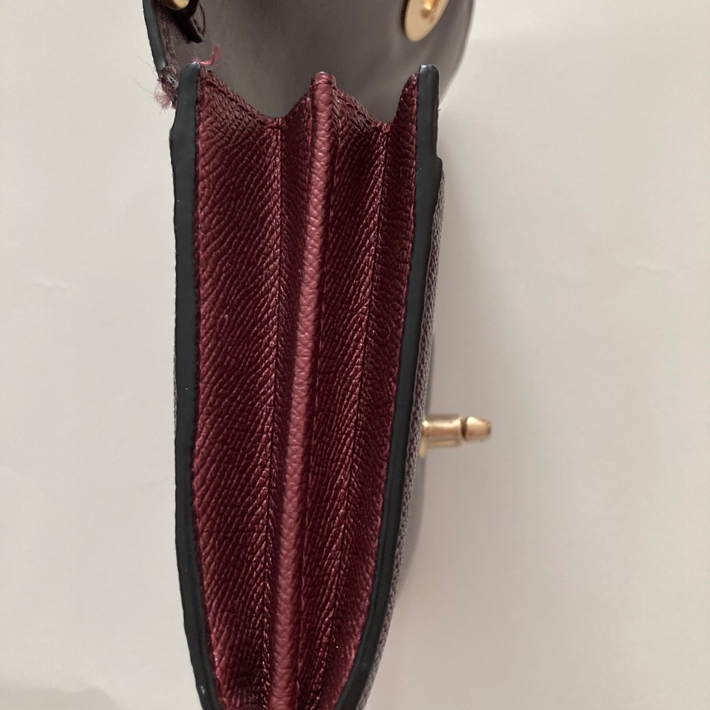 Coach Burgandy Crossbody with Metallic Sides - Picture 4 of 5